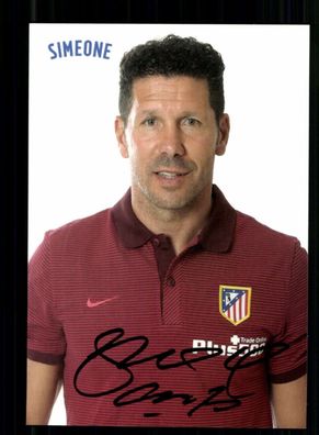 Diego Simeone Autogrammkarte Atletico Madrid Original Signiert + A 235689