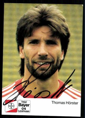 Thomas Hörster Autogrammkarte Bayer Leverkusen 1988-89 Original Signier+A 103182