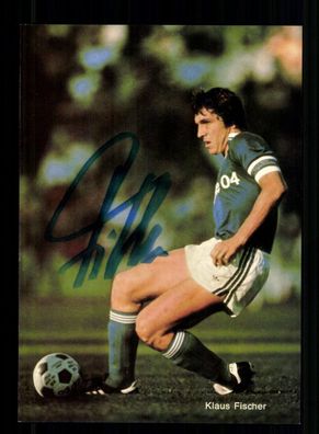 Klaus Fischer ADIDAS Autogrammkarte FC Schalke 04 Original Signiert+ A 239236