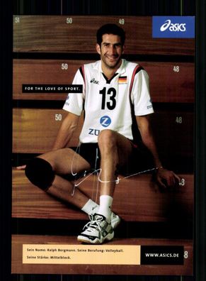 Ralph Bergmann Autogrammkarte Volleyball Nationalmannschaft Orig Sign + A 239046