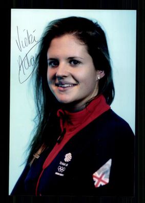 Vicki Adams Foto Original Signiert Curling + A 239112