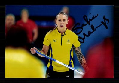 Sofia Mabergs Foto Original Signiert Curling + A 239157