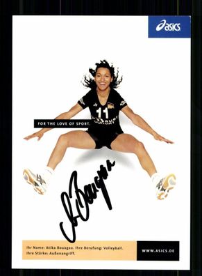 Atika Bouagaa Autogrammkarte Volleyball Nationalmannschaft Orig Sign+ A 239068