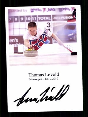 Thomas Lovold Foto Original Signiert Curling + A 239133