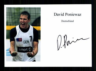 David Poniewaz Foto Original Signiert Beachvolleyball + A 239352
