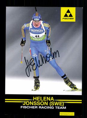 Helena Jonsson Autogrammkarte Original Signiert Biathlon + A 213392