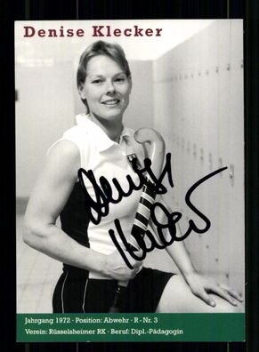 Denise Klecker Autogrammkarte Hockey Nationalmannschaft Original Sign+ A 239076