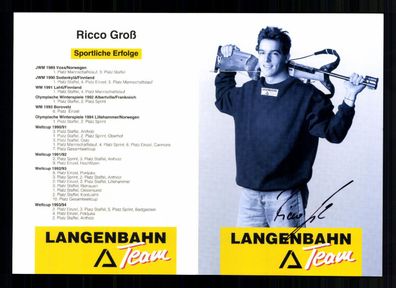 Ricco Groß Autogrammkarte Original Signiert Biathlon + A 239326