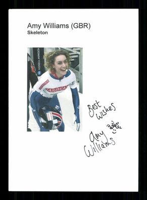 Amy Williams Skeleton Original Signiert + A 238754