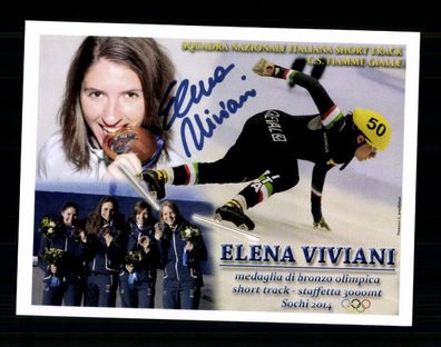 Elena Viviani Autogrammkarte Original Signiert Eisschnelllauf+ A 238891