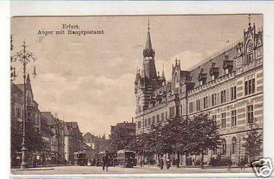 03754 Ak Erfurt Anger mit Hauptpostamt 1915