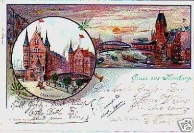 25649 Mehrbild Ak Gruß aus Hamburg Freihafen usw. 1901