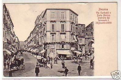 26906 Ak Messina Via Garibaldi e Porta Marina um 1920