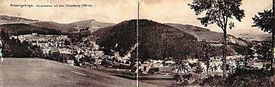 27392 Doppel Ak Krummhübel mit dem Heidelberg um 1920