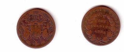 One Quarter Anna Kupfer Münze East India Company 1835