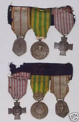Ordensspange mit 3 Orden Frankreich 2. Weltkrieg