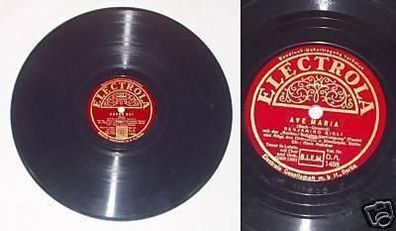 Schellack Platte Electrola "Ave Maria" um 1930
