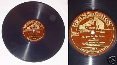 Schellack Platte Grammophon "Der kleine Zeisig spricht"