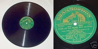 Schellack Platte Grammophon "Kind am Rhein" um 1930