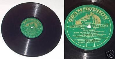Schellack Platte Grammophon "Liebeswalzer" um 1930
