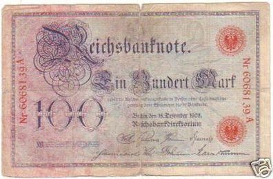 seltene Banknote 100 Mark 1905 Deutsches Kaiserreich