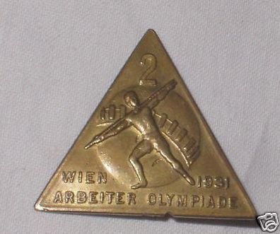 seltenes Abzeichen 2. Arbeiter Olympiade Wien 1931