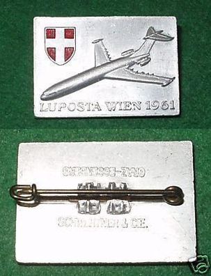 seltenes Abzeichen Flugzeug Luposta Wien 1961