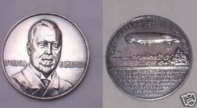 Silber Medaille Hugo Eckener Zeppelin Amerikafahrt 1924