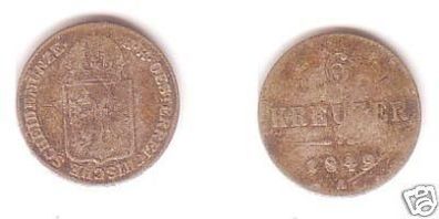 Silber Münze 6 Kreuzer Österreich 1849 A