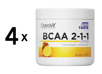 4 x OstroVit BCAA 2:1:1 (200g) Lemon