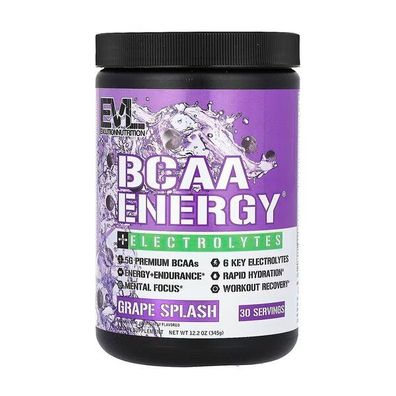 BCAA Energy + Electrolytes, Grape Splash - 345g