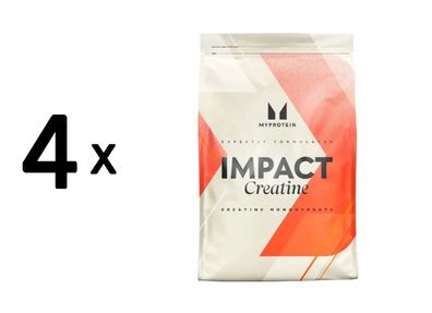 4 x Myprotein Impact Creatine (500g) Unflavoured