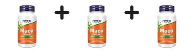 3 x Now Foods Maca 500mg (100 vcaps)