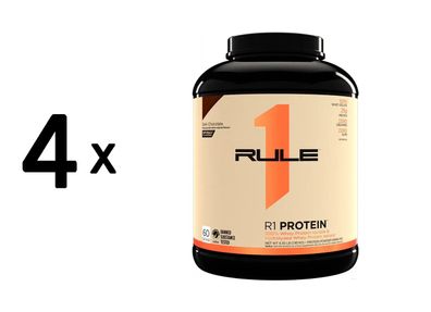 4 x Rule1 R1 Protein - Naturally Flavored (4,3lbs) Dark Chocolate