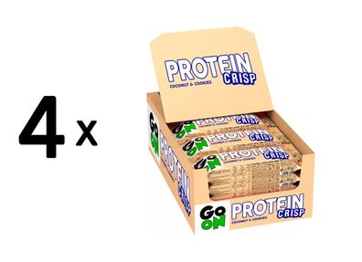 4 x Go On Nutrition Protein Crisp Bar (24x45g) Coconut and Cookies