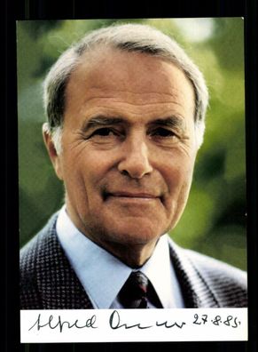 Alfred Dregger Autogrammkarte Original Signiert # BC 216798