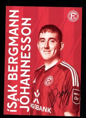 Isak Bergmann Johannesson Autogrammkarte Fortuna Düsseldorf 2024-25 Orig Sign