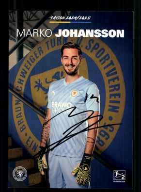 Marko Johansson Autogrammkarte Eintracht Braunschweig 2024-25 Original Sign