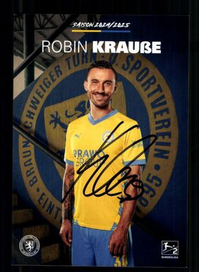 Robin Krauße Autogrammkarte Eintracht Braunschweig 2024-25 Original Sign