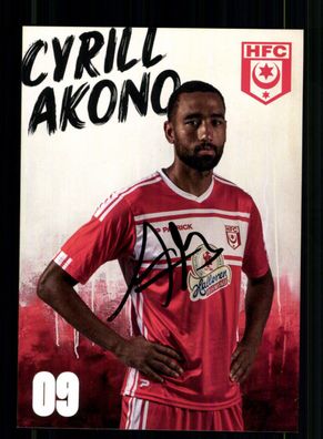 Cyrill Akono Autogrammkarte Hallescher FC 2024-25 Original Signiert