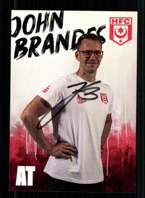 John Brandes Autogrammkarte Hallescher FC 2024-25 Original Signiert