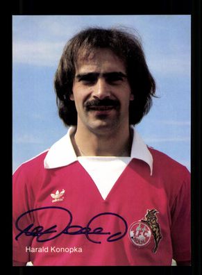 Harald Konopka Autogrammkarte 1 FC Köln 1978-79 Original Signiert