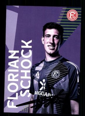 Florian Schock Autogrammkarte Fortuna Düsseldorf 2024-25 Original Signiert
