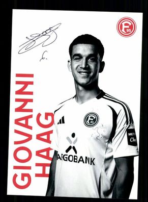 Giovanni Haag Autogrammkarte Fortuna Düsseldorf 2024-25 Original Signiert