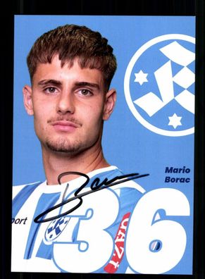 Mario Borac Autogrammkarte Stuttgarter Kickers 2024-25 Original Signiert