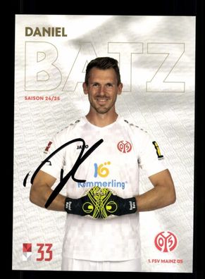 Daniel Batz Autogrammkarte FSV Mainz 05 2024-25 Original Signiert