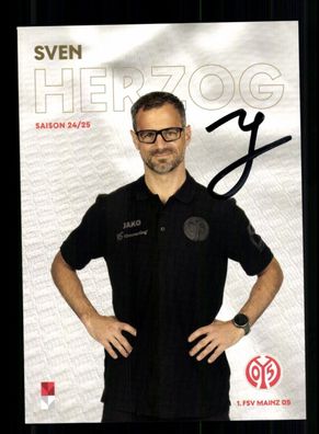 Sven Herzog Autogrammkarte FSV Mainz 05 2024-25 Original Signiert