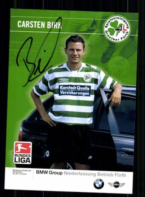 Carsten Birk Autogrammkarte SpVgg Greuther Fürth 2002-03 Original Signiert