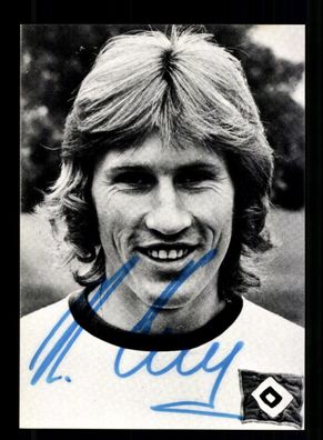 Manfred Kaltz Autogrammkarte Hamburger SV 1977-78 Original Signiert+2