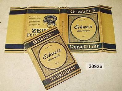 Griebens Reiseführer Band 24 Schweiz, Kleine Ausgabe 1926
